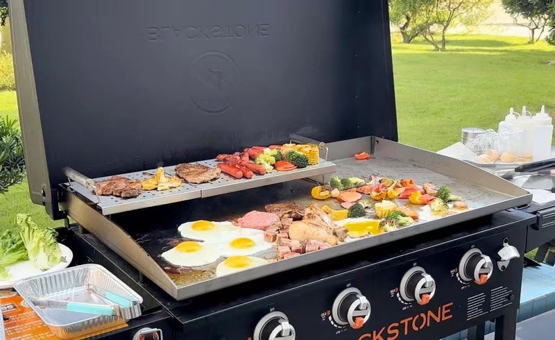 BBQ Future Adjustable Griddle Warming Rack for Blackstone 17 22 28 36 Inch Griddle, Stainless Steel Grill Warming Rack for Weber Charbroil Camp Chef and Most Tabletop Flattop Griddle Accessories - Image 2